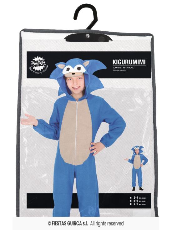 Fato de Sonic Kigurumi para menino