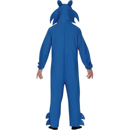 Fantasia do Sonic para Homem – Macacão Azul com Capuz Inspirado em Videojogos e Filmes