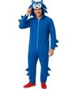 Fantasia do Sonic para Homem – Macacão Azul com Capuz Inspirado em Videojogos e Filmes