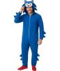 Fantasia do Sonic para Homem – Macacão Azul com Capuz Inspirado em Videojogos e Filmes