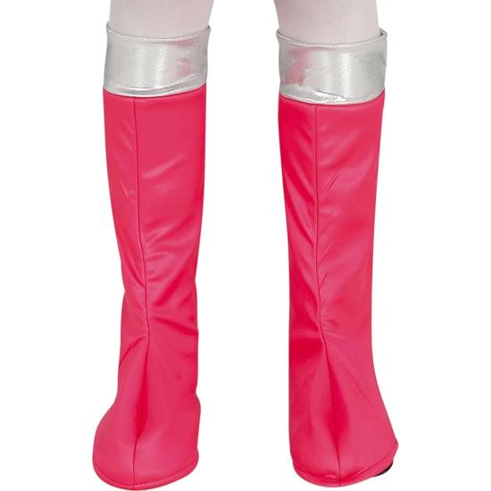 Fantasia de menina super heroína rosa **