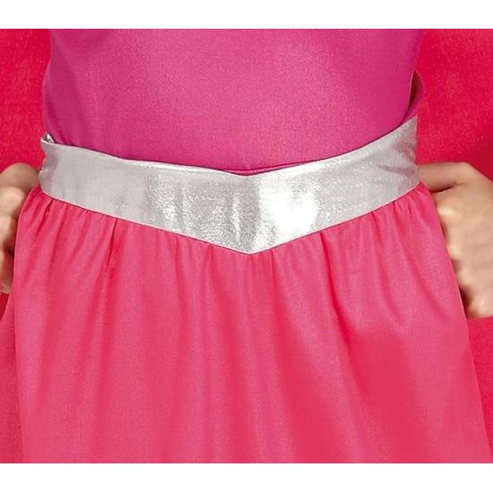 Fantasia de menina super heroína rosa **