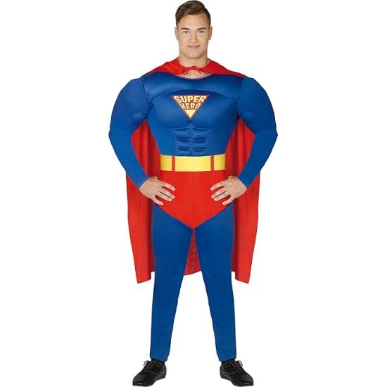 Fantasia de super-herói adulto de super-homem
