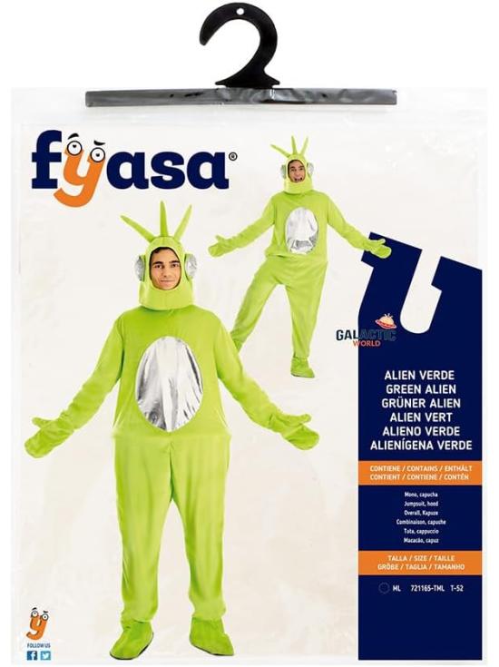 Fantasia de Teletubbies para adultos - Verde ou Azul (Tamanho ML)