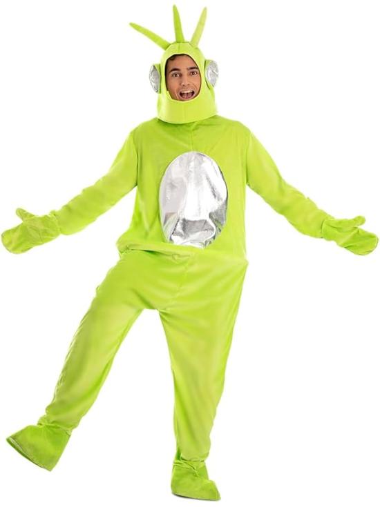 Fantasia de Teletubbies para adultos - Verde ou Azul (Tamanho ML)