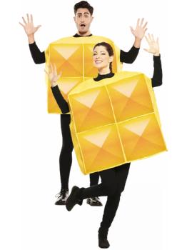 Fato de Tetris amarelo para adulto