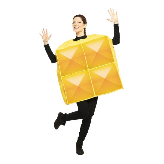 Fato de Tetris amarelo para adulto
