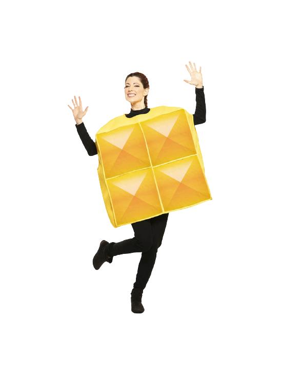 Fato de Tetris amarelo para adulto
