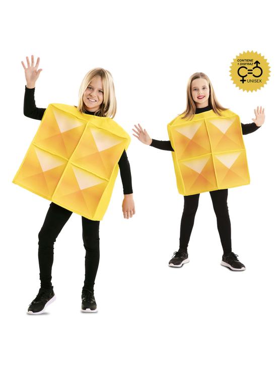 Fato de Tetris amarelo para criança