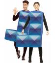 Fato de Tetris azul escuro para adulto