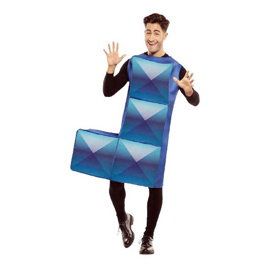 Fato de Tetris azul escuro para adulto
