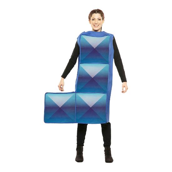 Fato de Tetris azul escuro para adulto