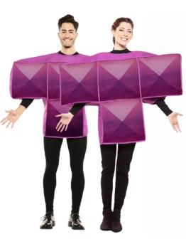 Fato de Tetris roxo para adulto
