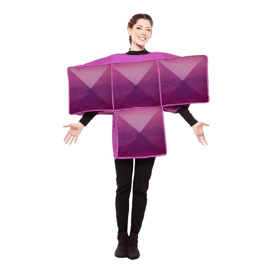 Fato de Tetris roxo para adulto