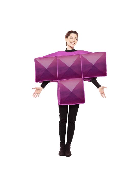 Fato de Tetris roxo para adulto