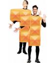 Fato de Tetris laranja para adulto