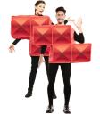 Fato de Tetris vermelho para adulto