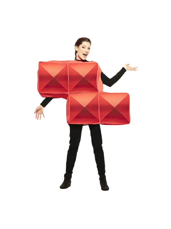 Fato de Tetris vermelho para adulto