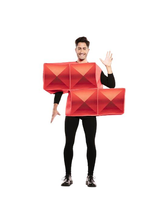 Fato de Tetris vermelho para adulto
