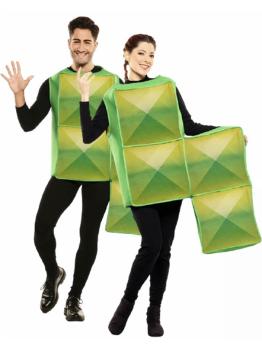 Fato de Tetris verde para adulto