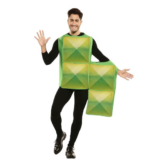 Fato de Tetris verde para adulto