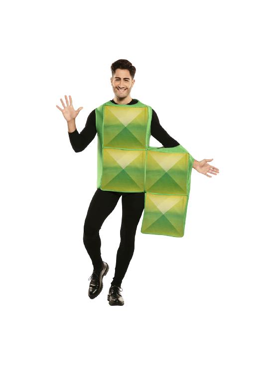 Fato de Tetris verde para adulto