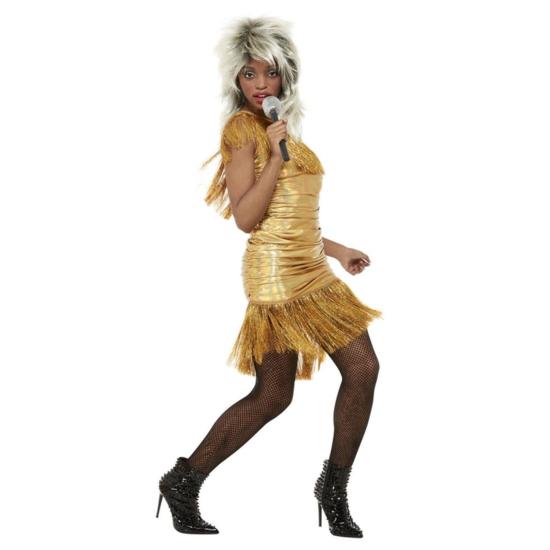 Fato de Tina Turner Rock anos 80 para adulto Fato de Tina Turner Rock anos 80 para adulto