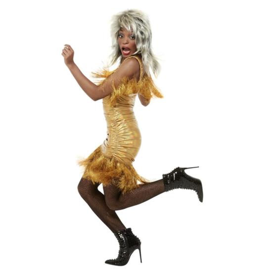 Fato de Tina Turner Rock anos 80 para adulto Fato de Tina Turner Rock anos 80 para adulto