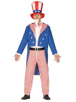 Fato Tio Sam Patriot tamanho adulto