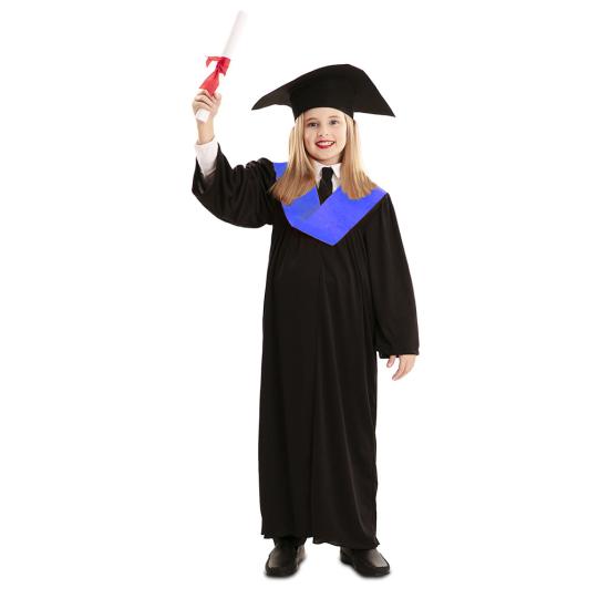 Vestido de formatura azul infantil para meninos e meninas