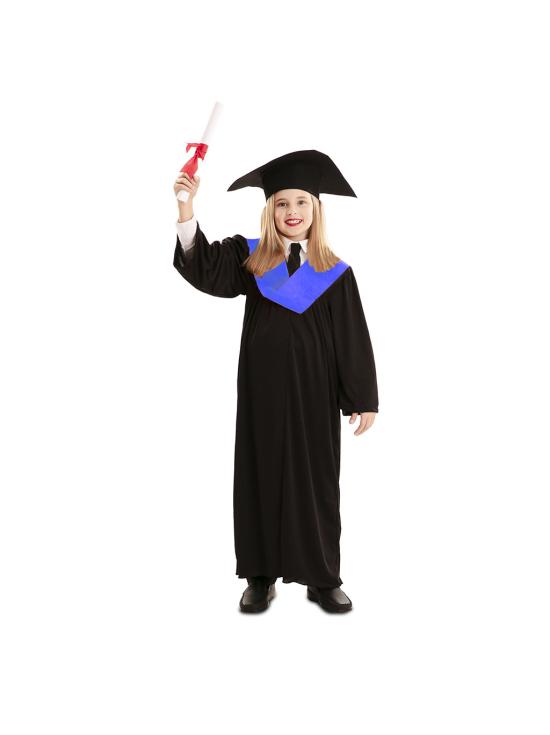 Vestido de formatura azul infantil para meninos e meninas