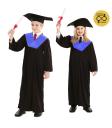 Vestido de formatura azul infantil para meninos e meninas