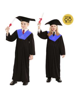 Vestido de formatura azul infantil para meninos e meninas