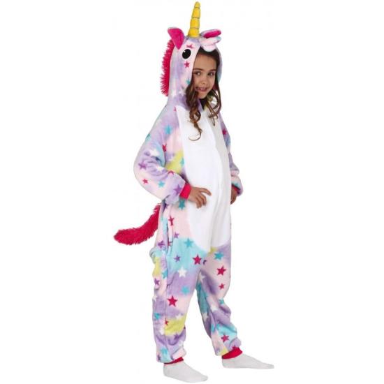 Pijama de pelúcia infantil fantasia de unicórnio
