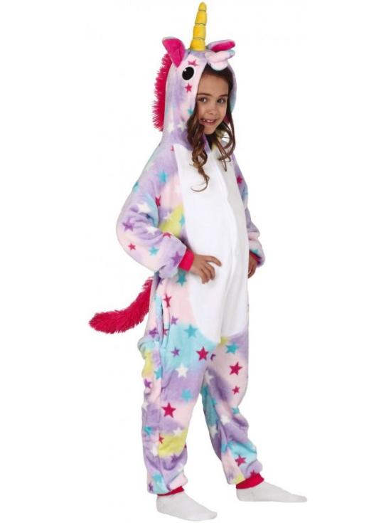 Pijama de pelúcia infantil fantasia de unicórnio