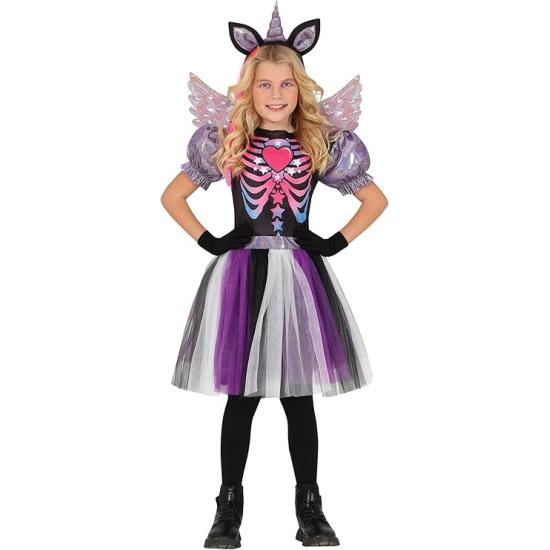 Fato de unicórnio sinistro para menina