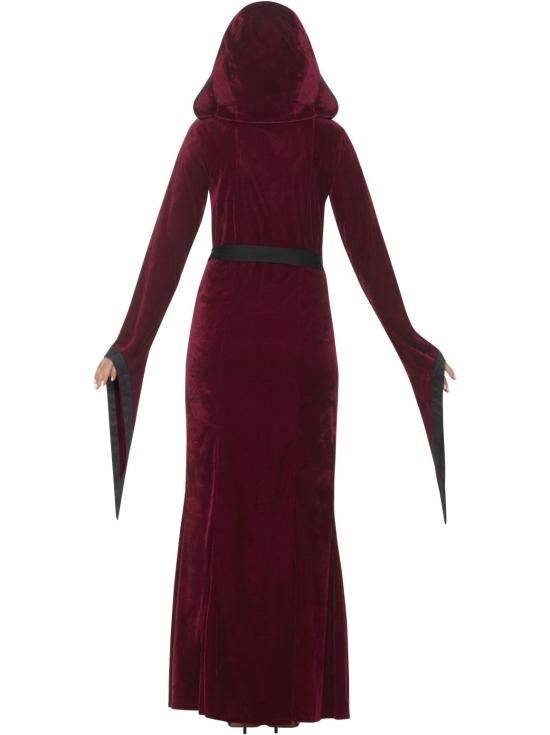 Disfraz vampiresa de terciopelo granate para mujer