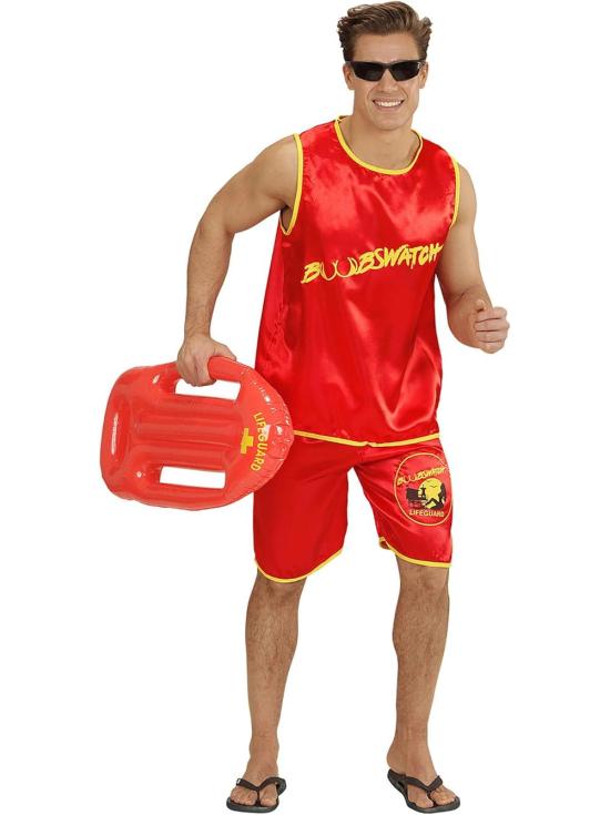 Fantasia de observador de seios de salva-vidas novato masculino