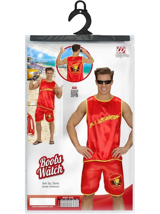 Fantasia de observador de seios de salva-vidas novato masculino