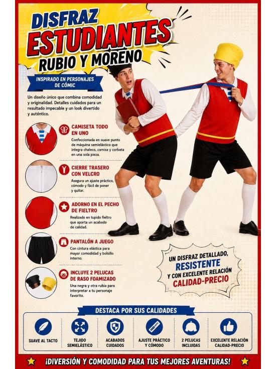 Disfarce Zipi e Zape 2 em 1 para Homem