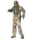 Fato de esqueleto zumbi para adulto EUA