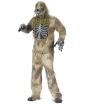 Fato de esqueleto zumbi para adulto EUA