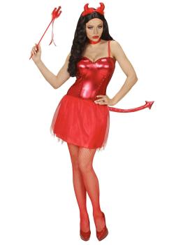 Fantasia sexy de diabo vermelho para menina