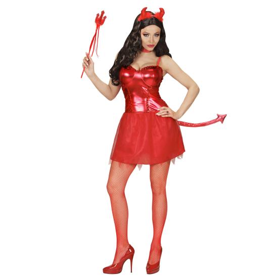 Fantasia sexy de diabo vermelho para menina