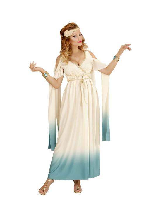 Fantasia de Deusa Romana Azul para Mulheres.
