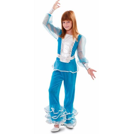 Fato de Disco Abba azul para menina Fato de Disco Abba azul para menina