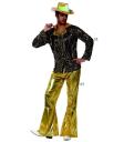 Traje de discoteca Gold Boy tamanho adulto