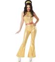 Fantasia Disco Dourada Feminina Anos 70