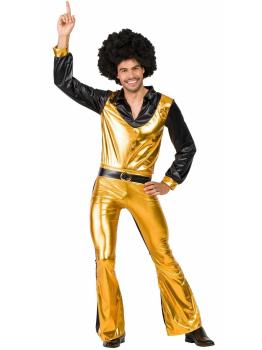 Fato de discoteca dourado para homem