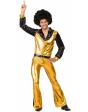 Fato de discoteca dourado para homem
